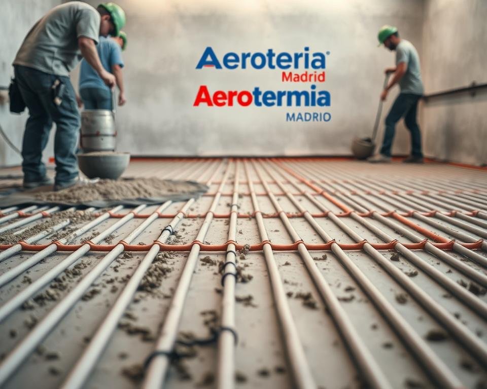 preparación del hormigón para calefacción radiante